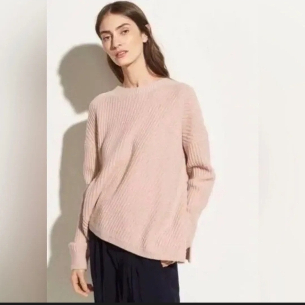 Vince Women's Pink Ribbed Sweater